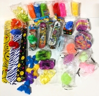 30+ Small Party Favors: Slap Bracelets, Mini Skateboards, Squishy Critters, Slap Hands +