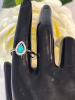 925 Sterling Silver Ring Pear Turquoise 7 x 5mm Natural Gemstone Size 8 - 4