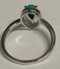 925 Sterling Silver Ring Pear Turquoise 7 x 5mm Natural Gemstone Size 8 - 5