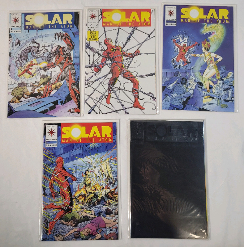 Valiant Comics (1991-) SOLAR Man of the Atom No.6-No.10 , Consecutive Run , 5 Comics . All Comics in Very Fine Ungraded Condition .