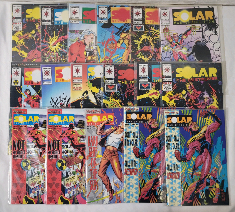 Valiant Comics (1991-) SOLAR Man of the Atom No.28 - No.41 , Consecutive Run - 17 Comics . All Comics in Very Fine Ungraded Condition .