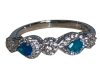 925 Sterling Silver Ring Blue Opal 4x3mm Natural Gemstone Size 8 - 2