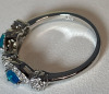 925 Sterling Silver Ring Blue Opal 4x3mm Natural Gemstone Size 8 - 5