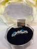 925 Sterling Silver Ring Blue Opal 4x3mm Natural Gemstone Size 8 - 6