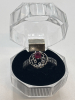 925 Sterling Silver Round Ruby 4mm Black Spinel Hemstone Ring Size 7.5 - 2