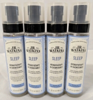 4 New J.R. Watkins Aromatherapy In Shower Mist. "Sleep" Scent. 118ml Each.