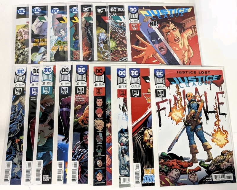 [Full Run, Part 3/3] DC Universe Rebirth : JUSTICE LEAGUE, Issues #28-43 + Extra Copy of #32, Direct Sales, All Bagged & Boarded