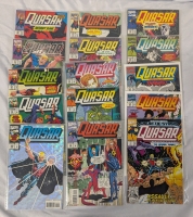 15 Marvel Quasar Comics. 46-60 (missing 52) and Quasar #1 Operation Intergalactic Storm part 3.