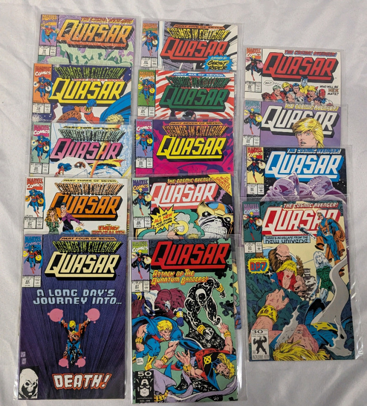 14 Vintage Marvel Quasar: The Cosmic Avenger Comics. Issues 18-31