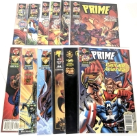 Vintage MALIBU Comics PRIME New #1-5, #7, #9-11, #1 Annual, #Infinity, Prime #1 Steve Rogers Captain America, 12 Comics Total, All Bagged 4 Boarded, Most Direct Edition