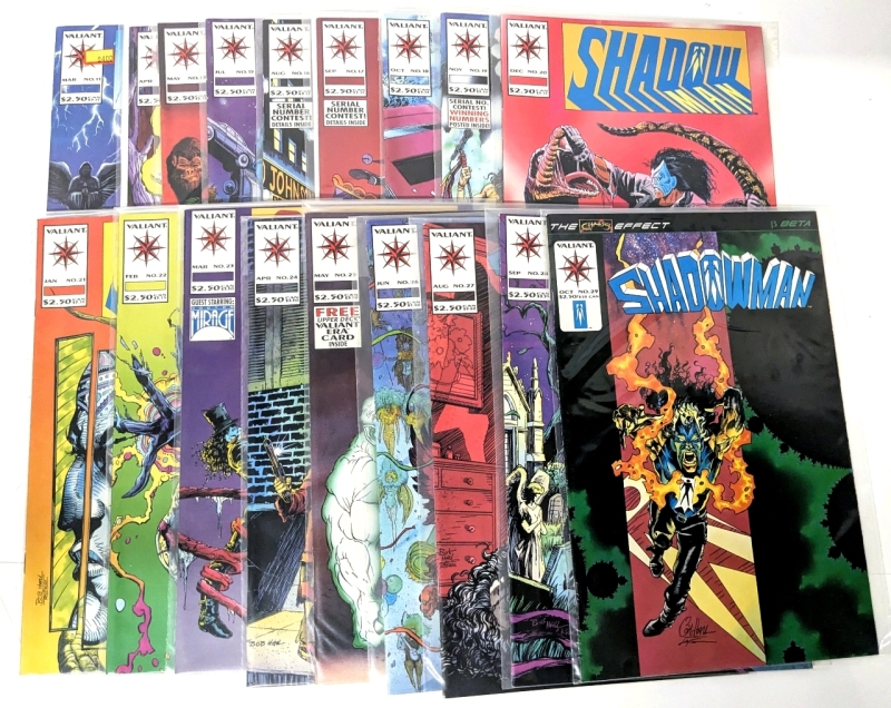 Vintage VALIANT Comics : SHADOWMAN, Issues #11-13, 15-29 | 18 Comics Total, All Bagged, 3 Boarded