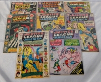 8 Assorted Vintage Just League of America Comics. Includes Signed Copy of Issue 37.