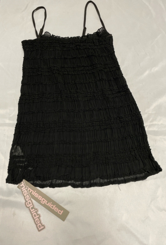 New Sz Medium Misguided Ladies Sheer Elastic Sundress / Beach Coverup