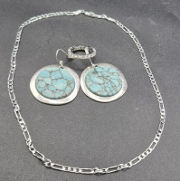 3 New Jewelry Pieces - Earrings, Necklace and sz 7.5 Ring