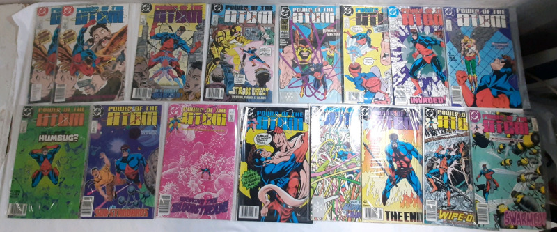 Mid Grade DC Power of The Atom (1988) Comics, Issues #1-5, #7-8, #10, #12-18, Includes #1 Duplicate