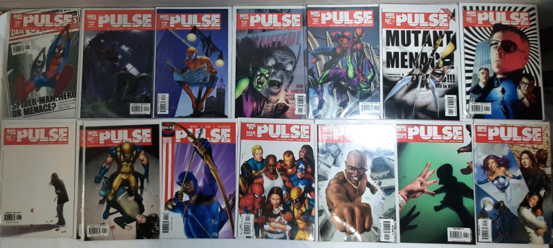 High Grade Marvel The Pulse (2004) Comics, Issues #1-14, Includes #9 Duplicate (Complete Run)