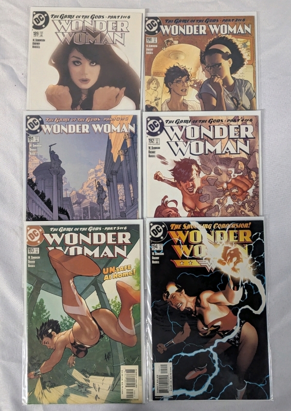 [Complete Run] Vintage DC Wonderwoman Comics. "game of the Gods" Issues 189-194.