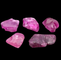 5 Pieces 5.67ct t. W Rough Unheated Purplish Pink Sapphire Gemstones Madagascar