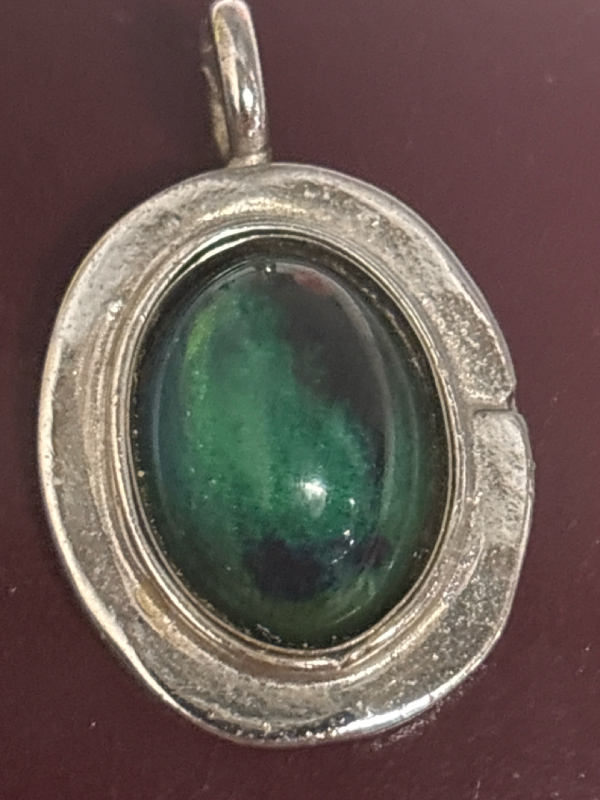 Vintage Rafael Alfandary Canada Signed Modernist Pendant Domed Pendant Approximately 1.25 inch with bale