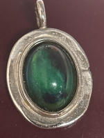 Vintage Rafael Alfandary Canada Signed Modernist Pendant Domed Pendant Approximately 1.25 inch with bale