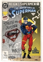 [Autographed] Vintage DC Comics THE ADVENTURES OF SUPERMAN #501, Signed by Tom Grummett, Bagged & Boarded