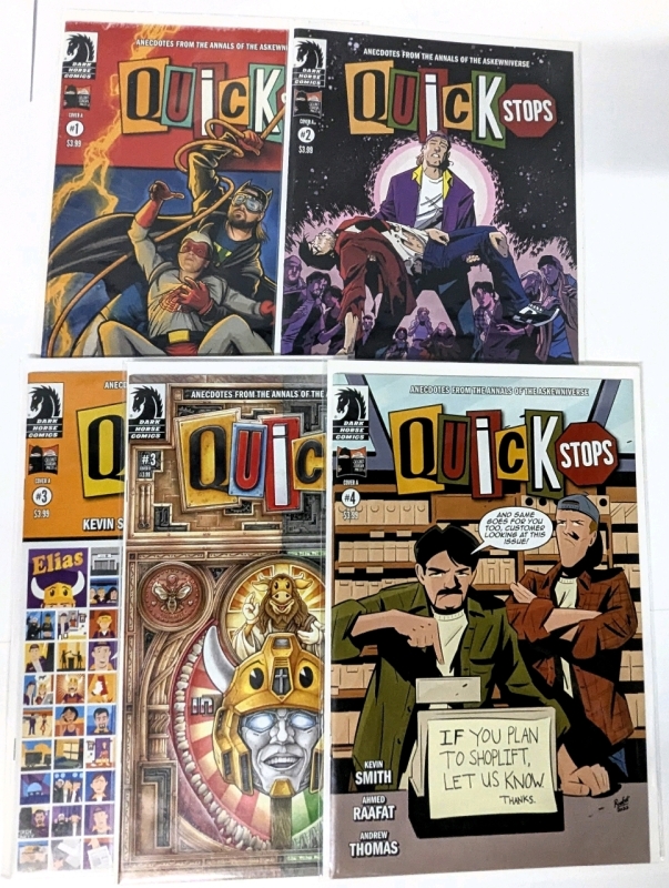 DARK HORSE Comics Kevin Smith's QUICK STOPS, Issues 1-4 + Variant Cover of #3, 5 Comics All Bagged & Boarded