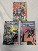 3 Vintage DC Comics Steel Issues. #0,#1,#2. Issue #1 is the First Appearance of Natasha Irons.