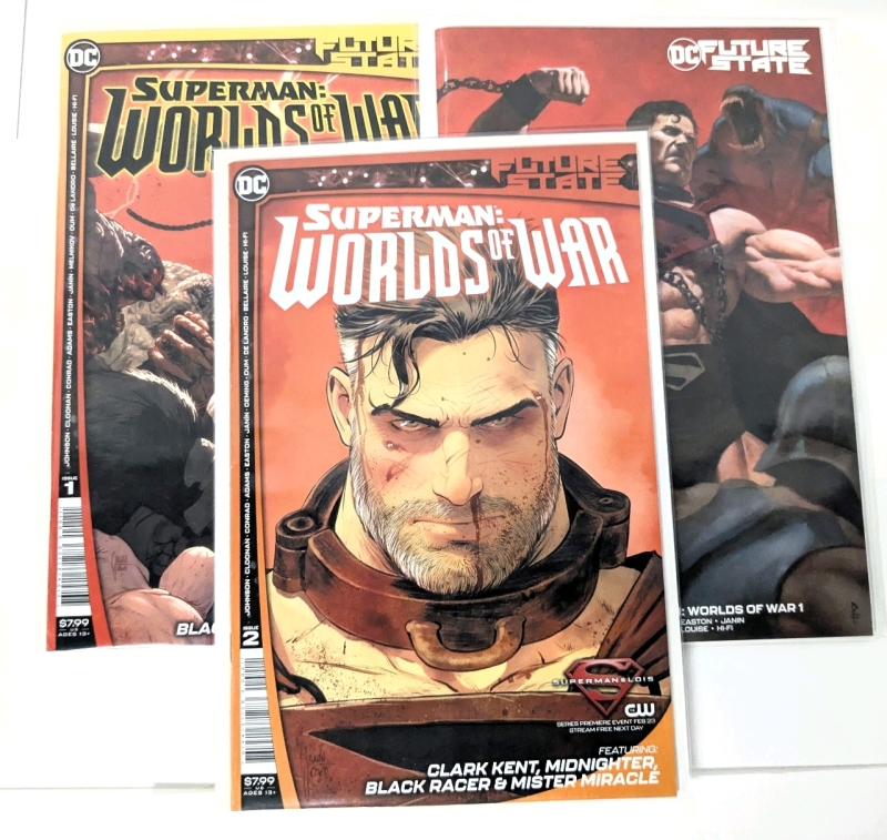 DC Future State : SUPERMAN: Worlds of War, Issues 1 (+ Variant Cover) & 2, 3 Comics Total All Bagged & Boarded