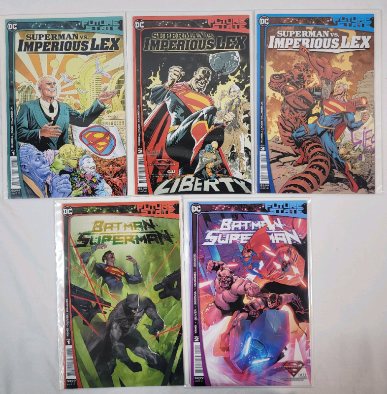 DC Comics Future State : Batman / Superman #1 & #2 and Future State : Superman vs. Imperious Lex #1 , #2 & #3 . All High Grade