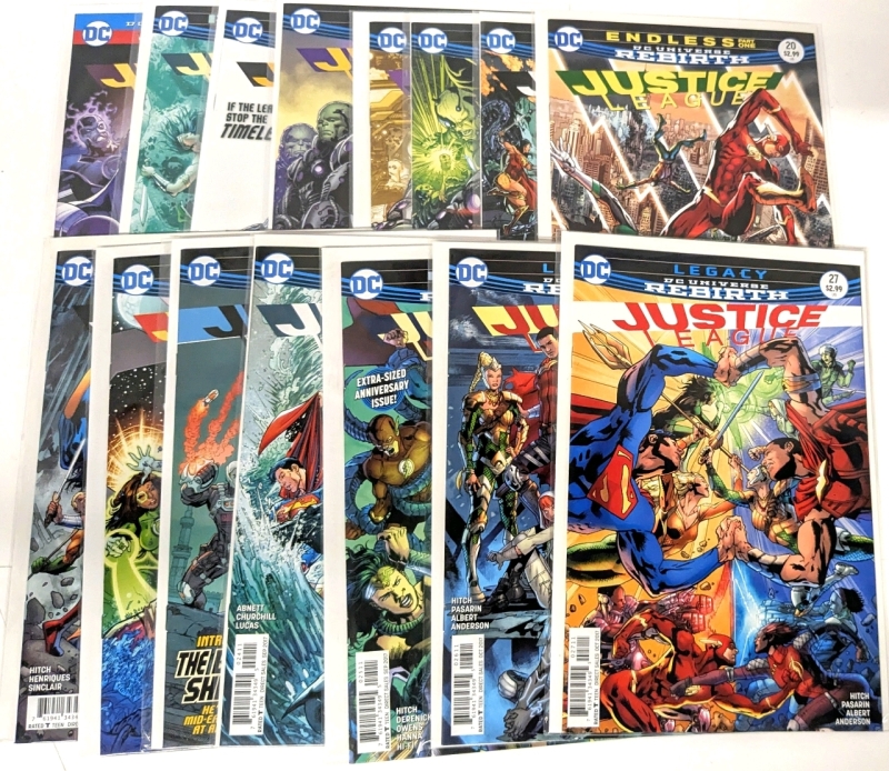 [Full Run, Part 2/3] DC Universe Rebirth : JUSTICE LEAGUE, Issues #13-27, Direct Sales, All Bagged & Boarded