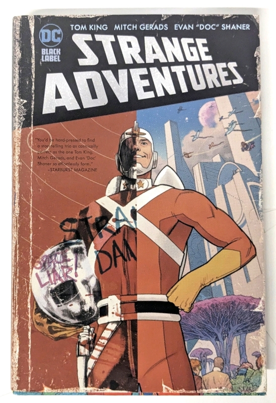 [Autographed WITH DOODLE] DC Black Label Trade Hardcover ADAM STRANGE: STRANGE ADVENTURES, Signed by Tom King & Mitch Gerads
