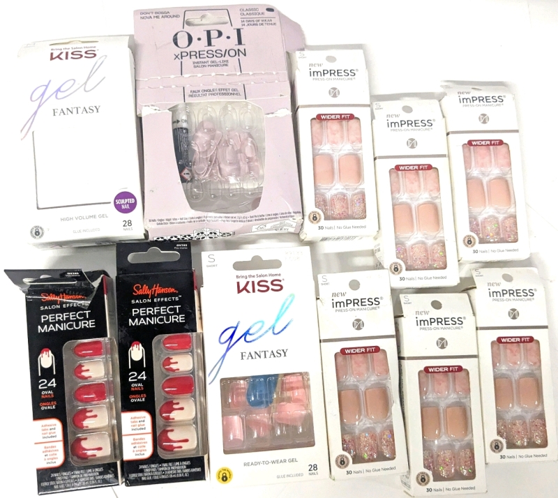 11 Full & Partial False & Gel Nails : KIDS, OPI XPRESSION, Sally Hansen & Impress