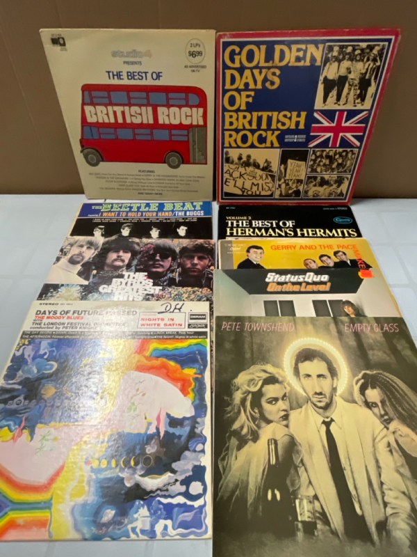 11 British Pop & Rock LPs | Herman&rsquo;s Hermits to Pete Townshend! | See Photos for Titles | Scuffs and Scratches Present