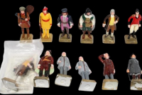 Famous Canadians Lipton Tea Statue Lot of 12 1960&rsquo;s Found in Lipton Tea Packages Canadian 20th Century figures Approximately 2.75 inch One Sealed in bag