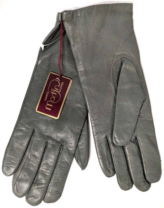 Vintage New Condition Size 7 Women's RIA Martin Lined Leather Gloves Made in Hungary - Buttery Soft!