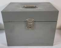 Porta-File Metal File Box w/Handle . Measures 12.5"&times;10"&times;9"