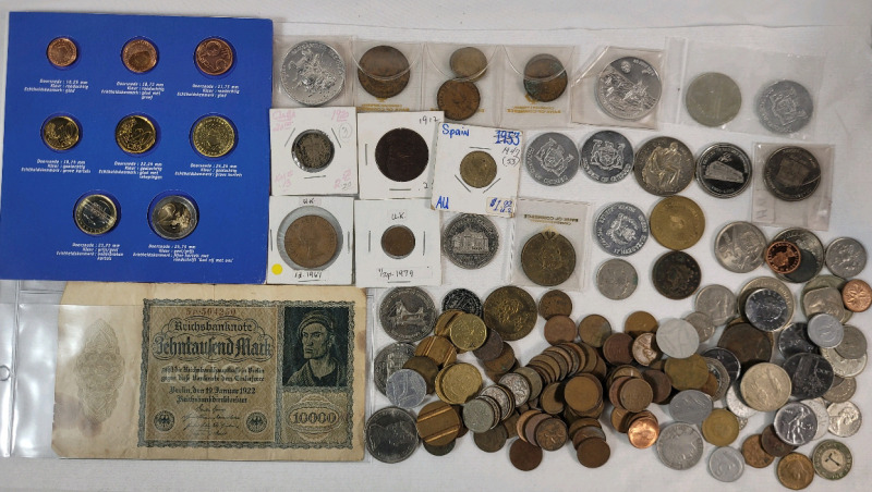 World Coin & Token Lot . Canada , USA , Great Britian , Cuba , Spain , Italy plus more
