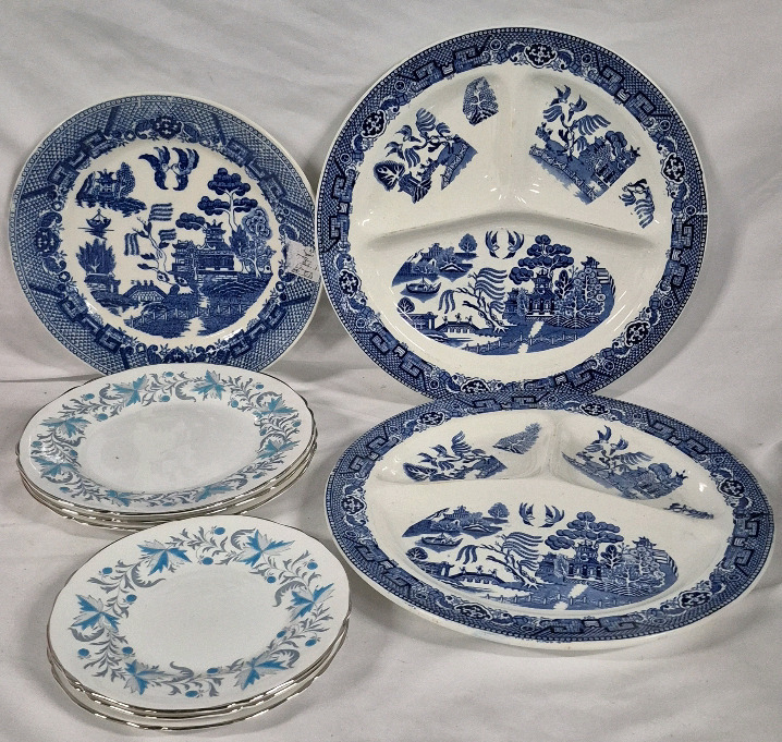 9 Vintage Plates - Japan, Holland & Groavenor