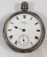 Antique 1916 Sterling Silver Dennison Watch Case Co. / Waltham, Mass. USA Non-Working Pocket Watch . Sterling Silver Case