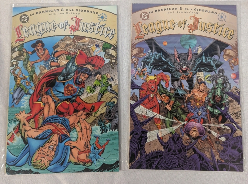 2 Vintage DC League of Justice DC Elseworlds Comics.