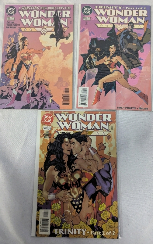 3 Vintage DC Wonderwoman Comics. Issues 139-141.