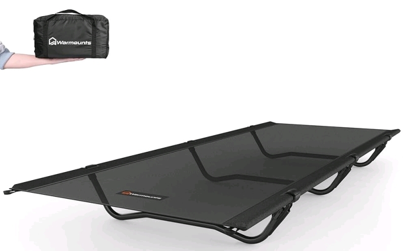 As-New in Box | WARMOUNTS Cobra I Ultra-Lightweight Camping Cot with 74.8" &times; 30" &times; 7.8" Sleeping Area, Supports Up To 350lbs