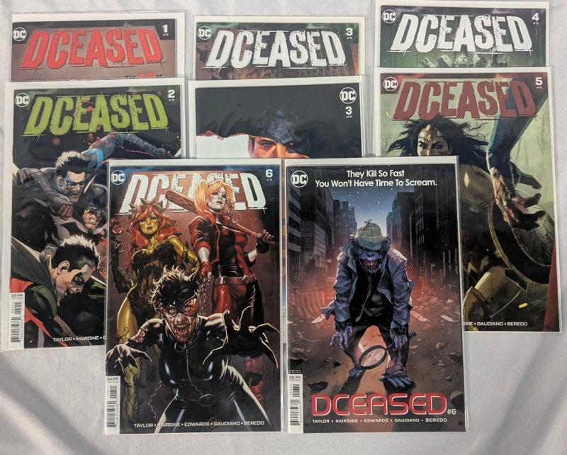 [Varient Covers] 8 DC DCEased Comics. Issues 1-6. Variant of 3 and 6.