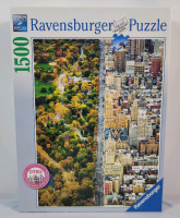 1500pc. Ravensburger Puzzle " New York City : Divided Town " . Measures 23.5"&times;31.5" when complete