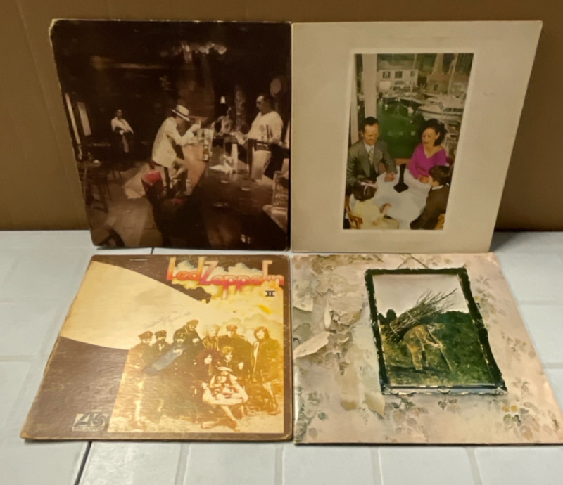 4 Vintage LED ZEPPELIN LPs |See Photos for Titles | Scuffs and Scratches Present