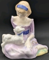 Vintage ROYAL DOULTON "Mary had a Little Lamb" HN2048 Bone China Figure, 3.25" Tall, No Chips or Cracks