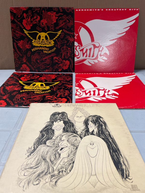 5 Album Lot | Aerosmith | See Photos for Titles | Scuffs and Scratches Present