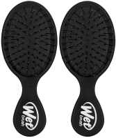 2 New WET BRUSH Mini Detangler Hair Brushes with Ultra-Soft IntelliFlex Bristles Which Glide Through Tangles with Ease - Pain-Free Comb for All Hair Types