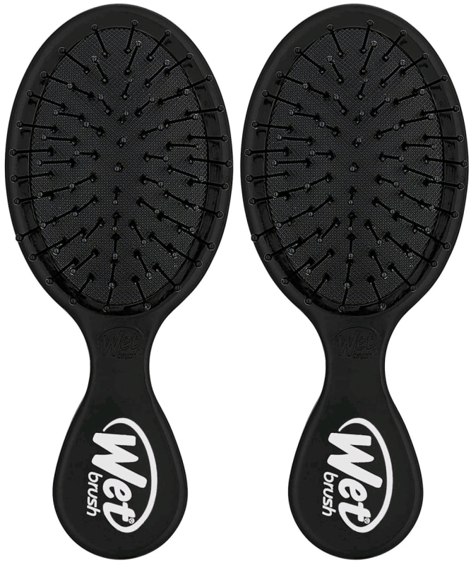 2 New WET BRUSH Mini Detangler Hair Brushes with Ultra-Soft IntelliFlex Bristles Which Glide Through Tangles with Ease - Pain-Free Comb for All Hair Types