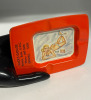 Ashtray Pin Up Model Hack&rsquo;s Garage Saskatchewan Grenfel 160&rsquo;s 20th Century Naughty Bright Orange Red Approximately 4.75 x 3.75 inch - 4